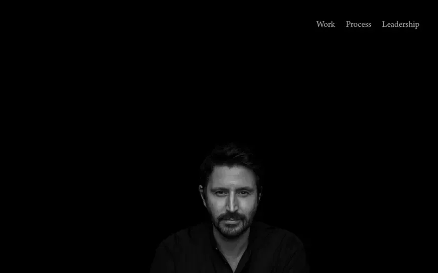 The new site: The menu, top right of the homepage