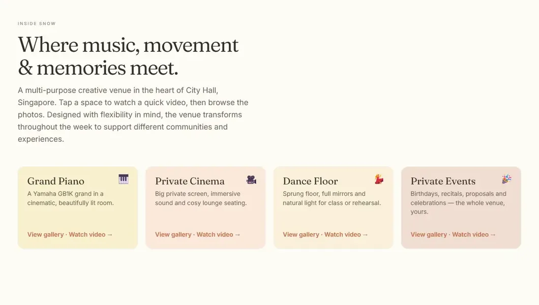 The new site: Inside Snow, on the homepage