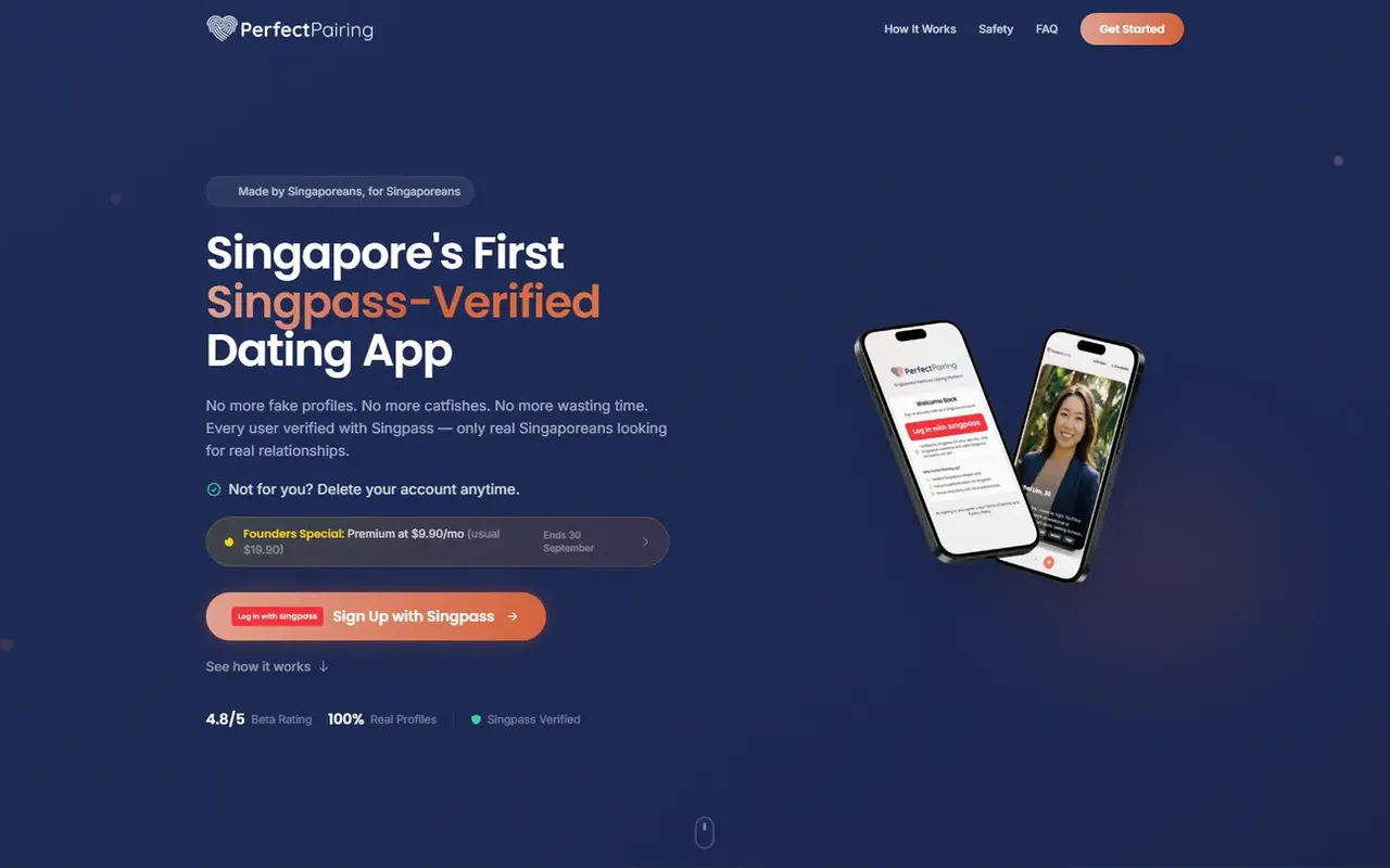 The new site: The first screen on desktop