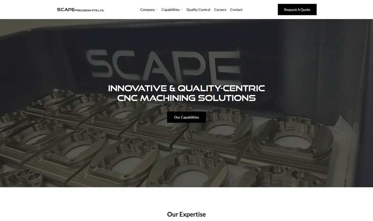 The new site: The first screen on desktop