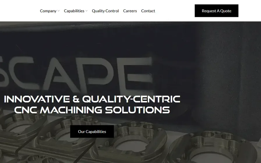 The new site: The menu across the top of the site