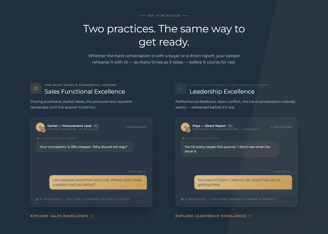 The new site: The two roleplays, under the first screen