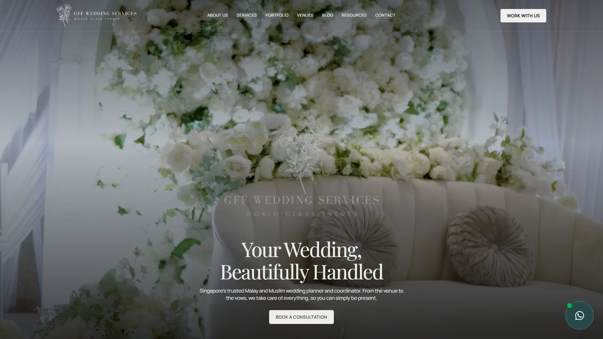 gffweddings.com as it stood on 8 October 2026, desktop view