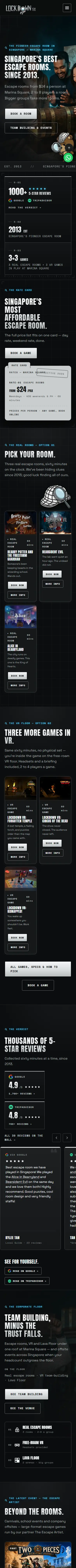 Lockdown.SG full mobile website view